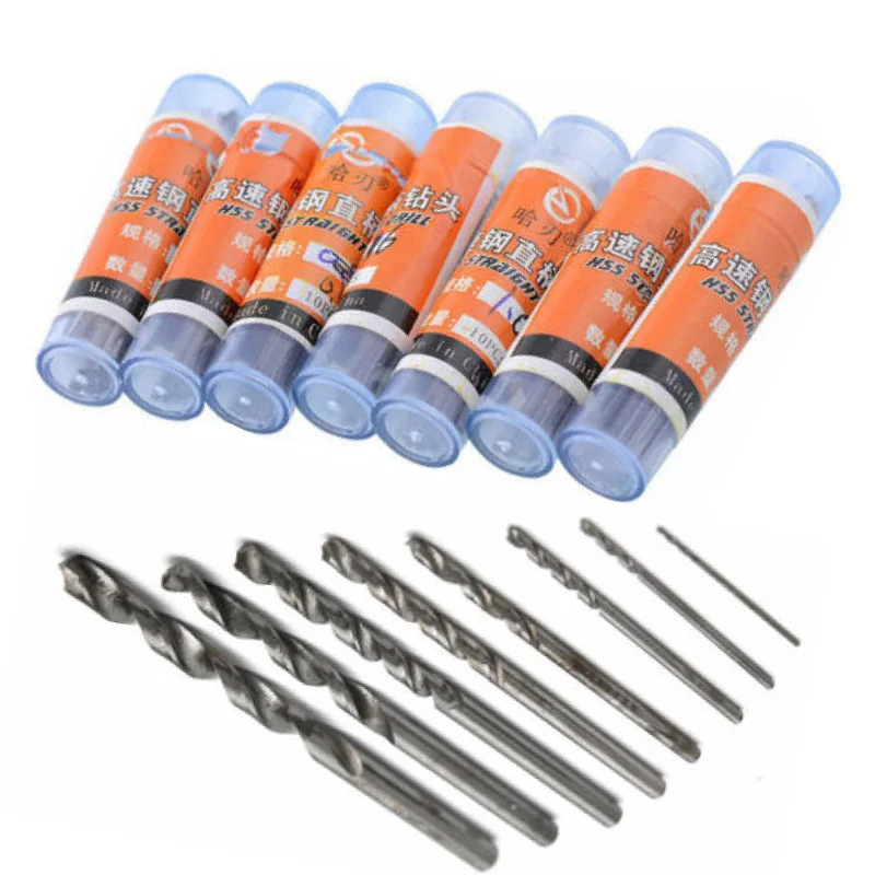 10Pcs 0.5-3.0mm Micro Twist Drill Bits HSS Straight Shank Small Drill Bit Antique Buddhist Beads Amber Jade Punching Hole Tools