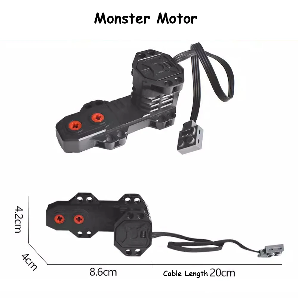 2PCS 5292 Buggy Motor Monster Motor Power Functions Technical Parts Assembled Building Block MOC Off-Road Vehicles Sports Car