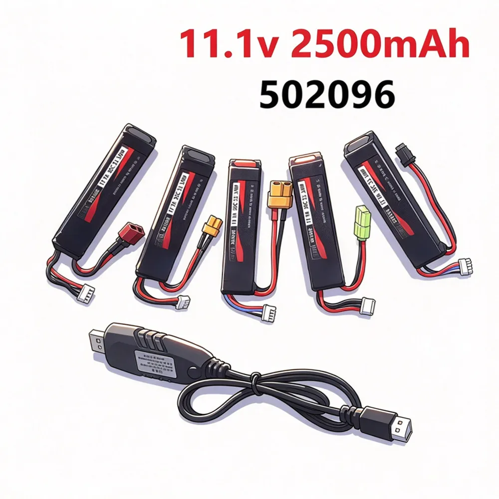 For Airsoft Gun 11.1V 3S 2500mAh 30C for Water Guns Airsoft BB Air Pistol Electric Toys 3S Batteries Deans T/Tamiya/xt60/sm/xt30