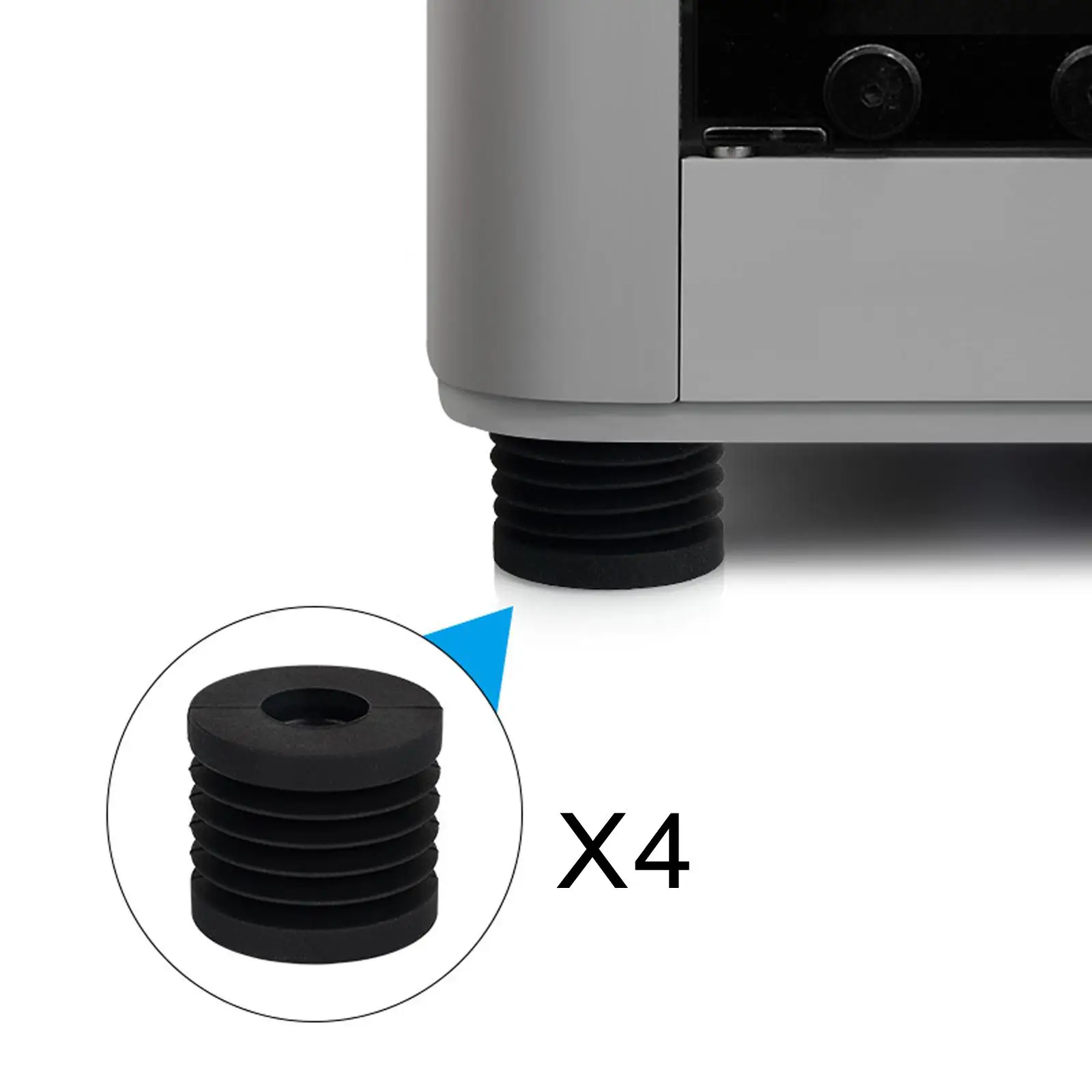 4 Pieces Anti Vibration Pads Absorbing Pad Accessories Durable Printer Foot