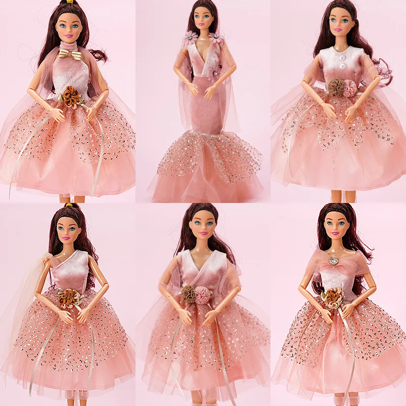

30 см FR супермодель куклы аксессуар розовое милое элегантное темпераментное платье для 1/6 модной куклы принцессы DIY платье