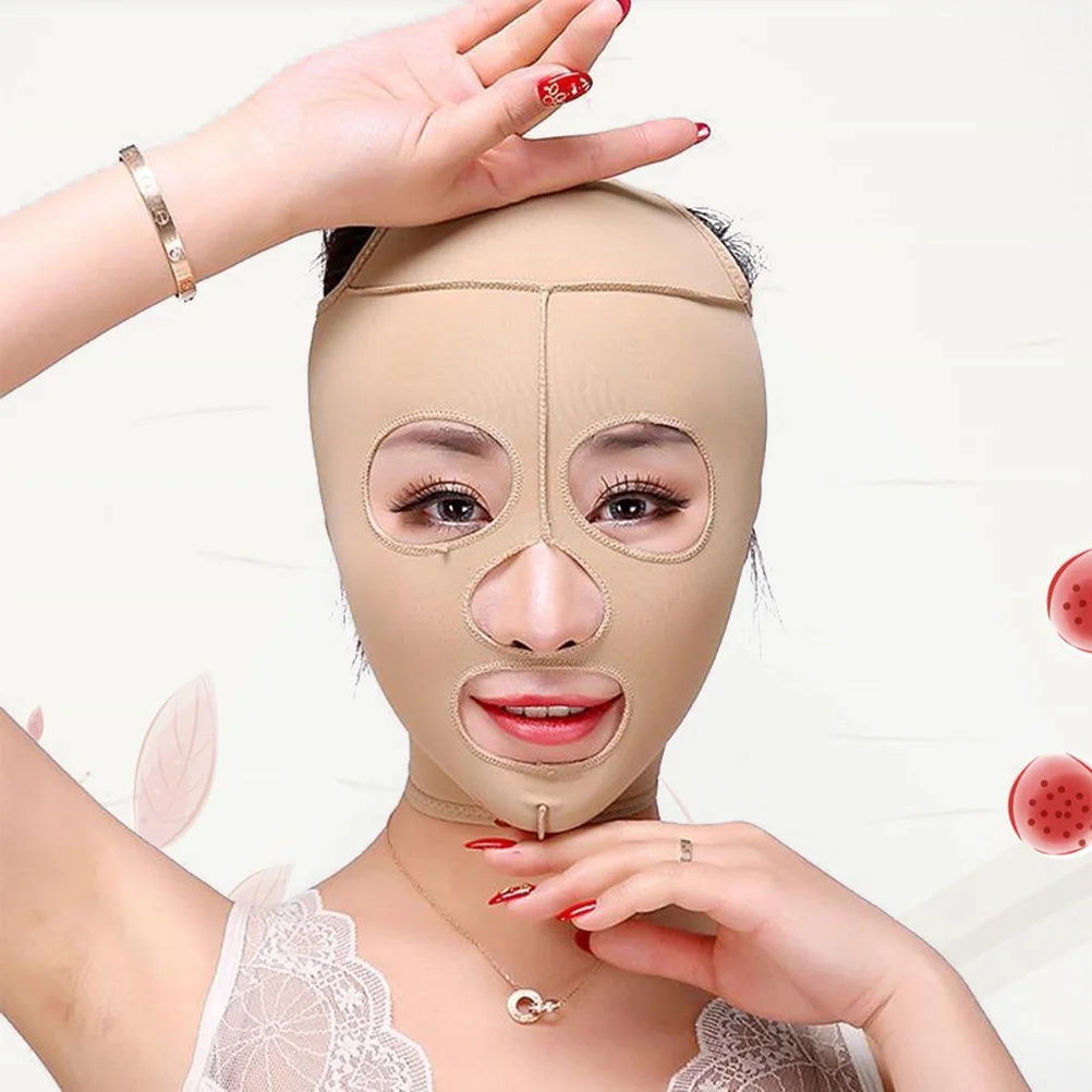 มาส์กกระชับผิวหน้า ลดริ้วรอย พรีเมียม สายรัดยกกระชับใบหน้า ช่วยให้ผิวเรียบเนียน สีผิวสม่ำเสมอ พกพาสะดวก เครื่องมือเสริมความงามสำหรับการเดินทาง
