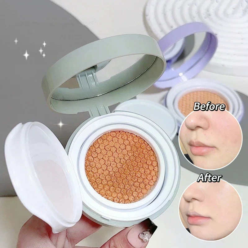 Crema BB con Cojín de Aire Lameila, Base de Maquillaje Ligera, Transpirable e Impermeable