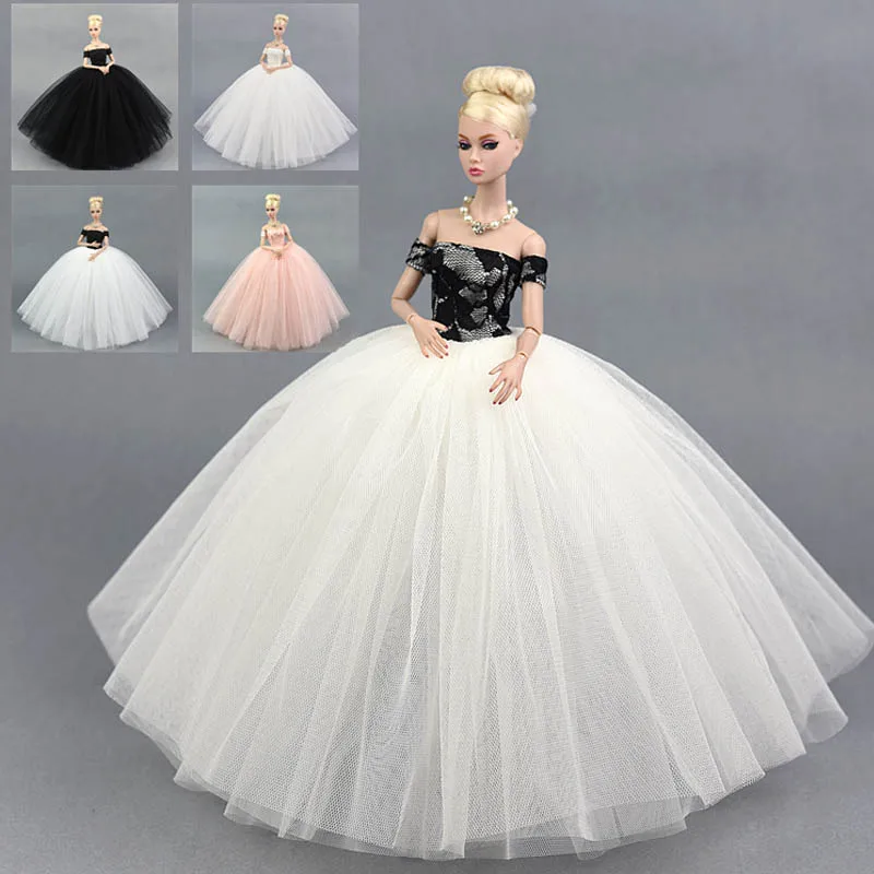 Moda boneca vestido traje elegante senhora vestido de casamento para barbie boneca vestido roupas para 1/6 bjd boneca vestidos presente brinquedo