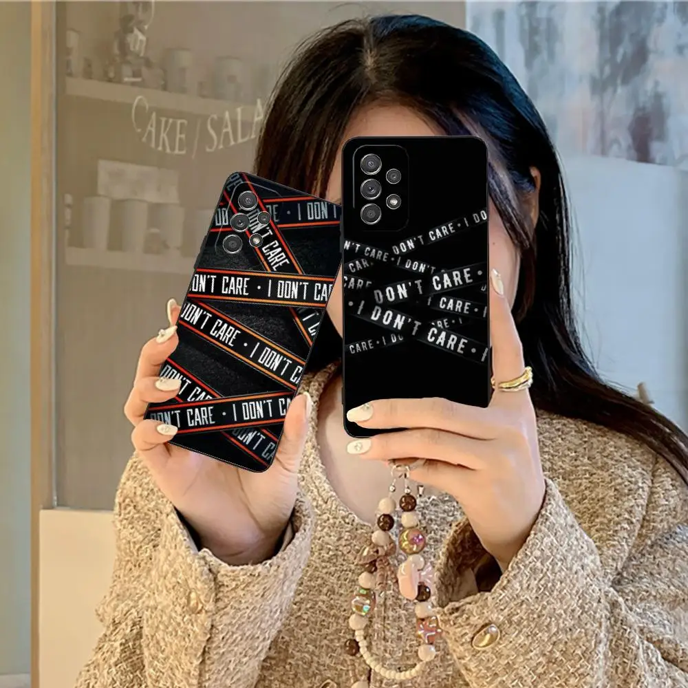 Slogan Care Mobile Cell Phone Case for Samsung Galaxy M55 54 42 35 34 33 32 23 22 15 14 13 12 F55 5G Colorful Cover Cover Luxury
