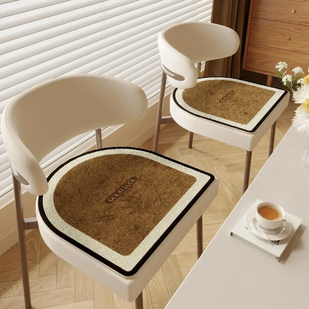 Chair Seat Cushion Soft Printed Horseshoe Chair Pad for Kitchen Dining Room Office Pressure Relief Seat Cushion