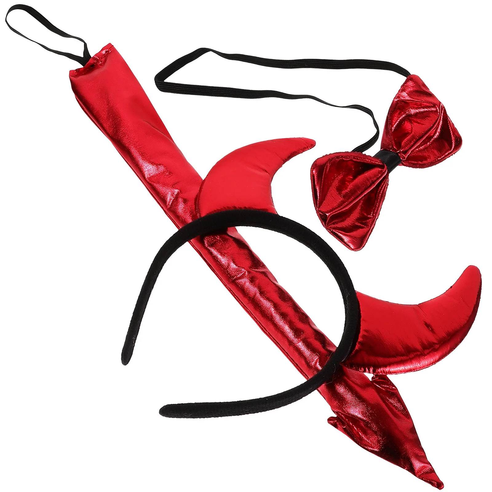 1 セット悪魔の角ヘッドバンドハロウィンコスプレアクセサリー軽量パーティードレスアップヘアフープ衣装小道具フェスティバルクリスマス