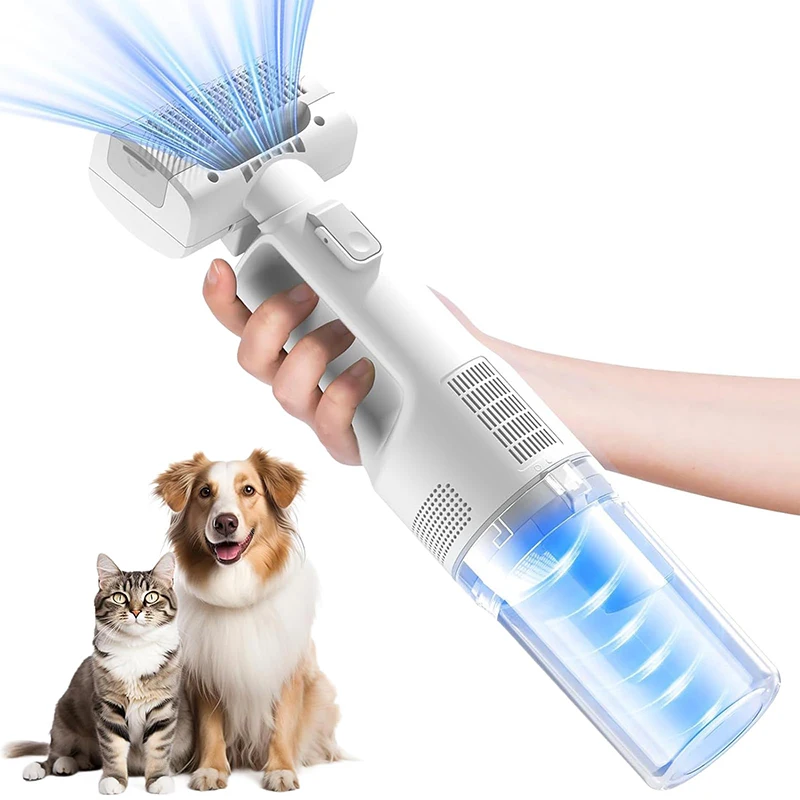 5 in 1 Cordless Handheld Cat Dog Deshedding Grooming Vacuum Kit Hair Removal Brush Pet Grooming Vacuum