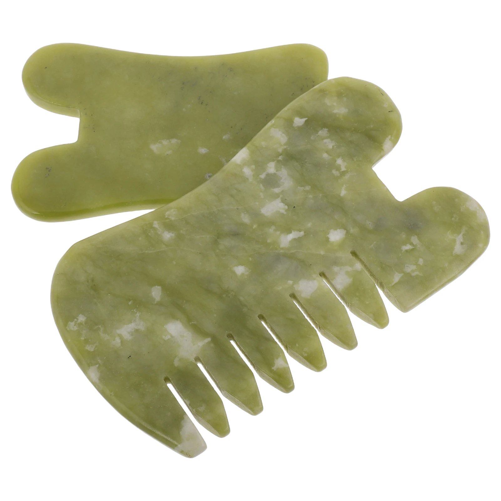 

2 Pcs Xiuyu Jade Gua Tools 5 3X7 2Cm 9 2X6 1Cm Facial Body Massager Natural Stone Scraper Beauty Instruments
