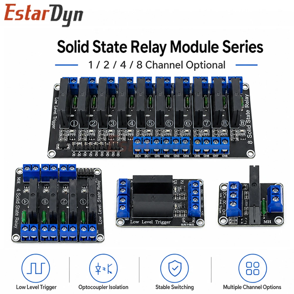 Home Automation Diy - Estardyn 5V 1/2/4/8CH G3MB-202P SSR ソリッドステートリレーモジュール