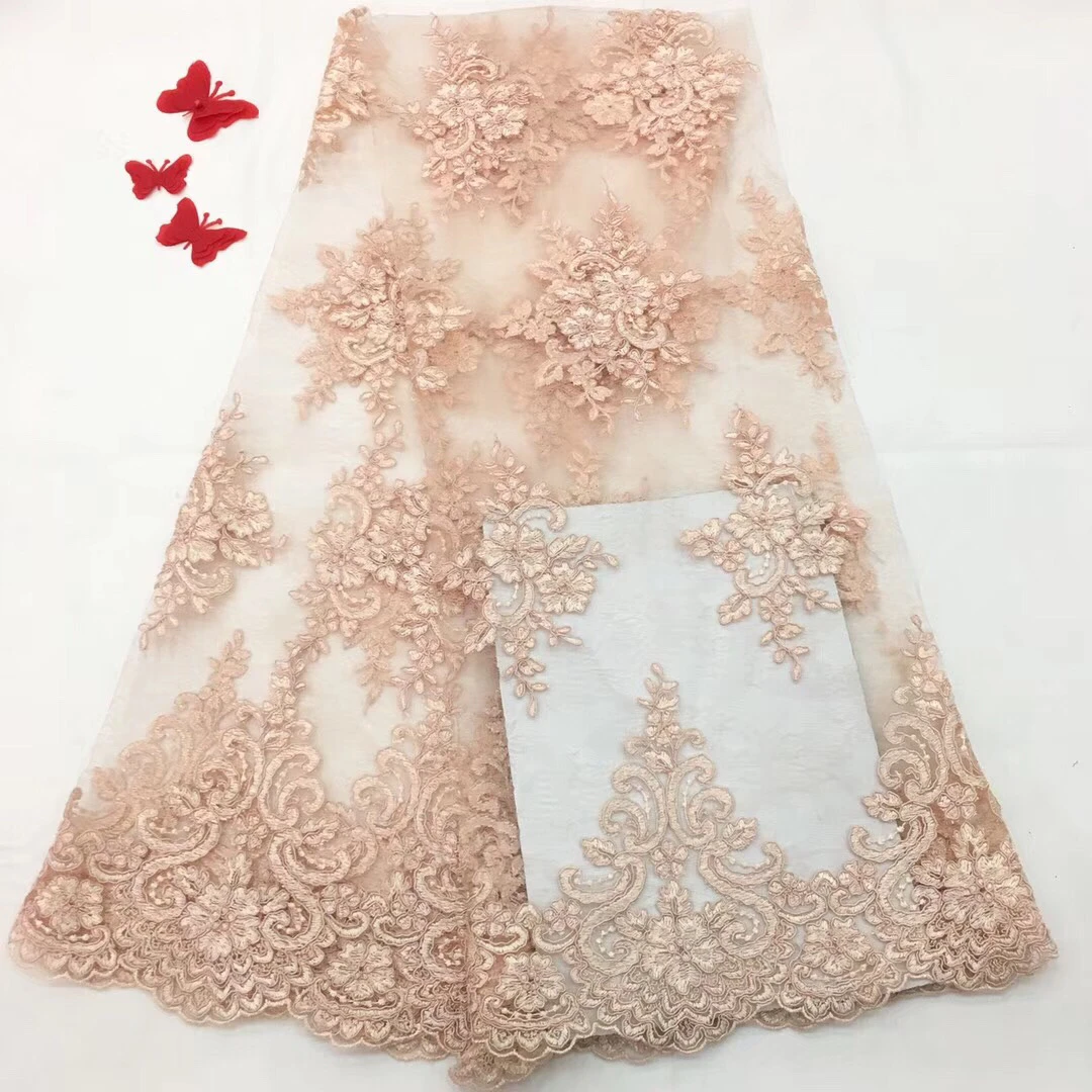 

2021 (5yards/lot) high quality African tulle lace with sequins,pretty flower embroidered French lace for party dress R24