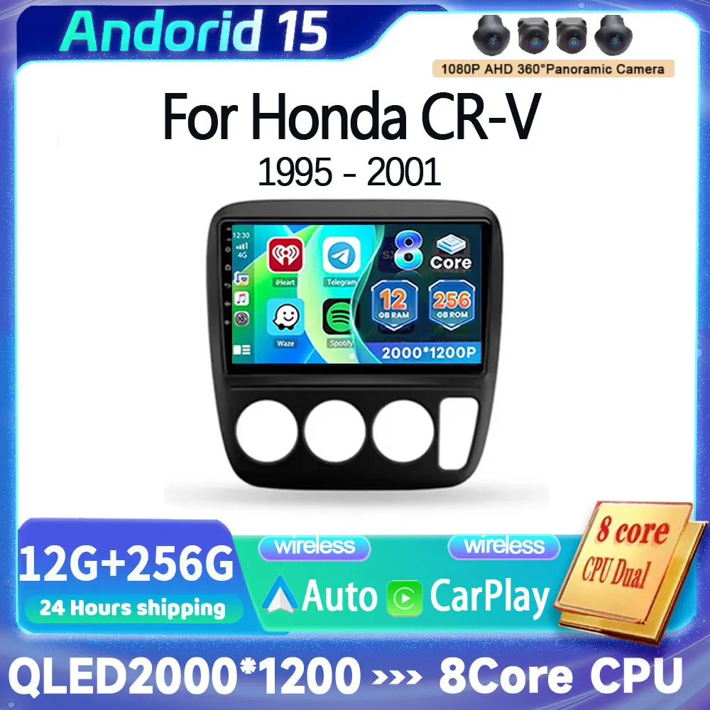 

Мультимедийный видеоплеер для Honda CR-V CRV 1995-2001 навигация GPS автомобильный радиоприемник Android 15 стерео без 2din 2 din dvd Carplay DSP