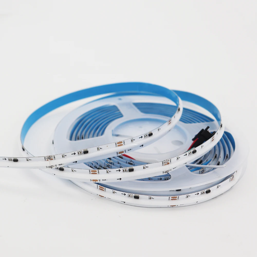 Taśma LED WS2811 FOB 720 576 360 diod LED/m kolor marzeń adresowalna 10/12mm PCB WS2812B o wysokiej gęstości elastyczna taśma oświetlenie COB 12V/24V