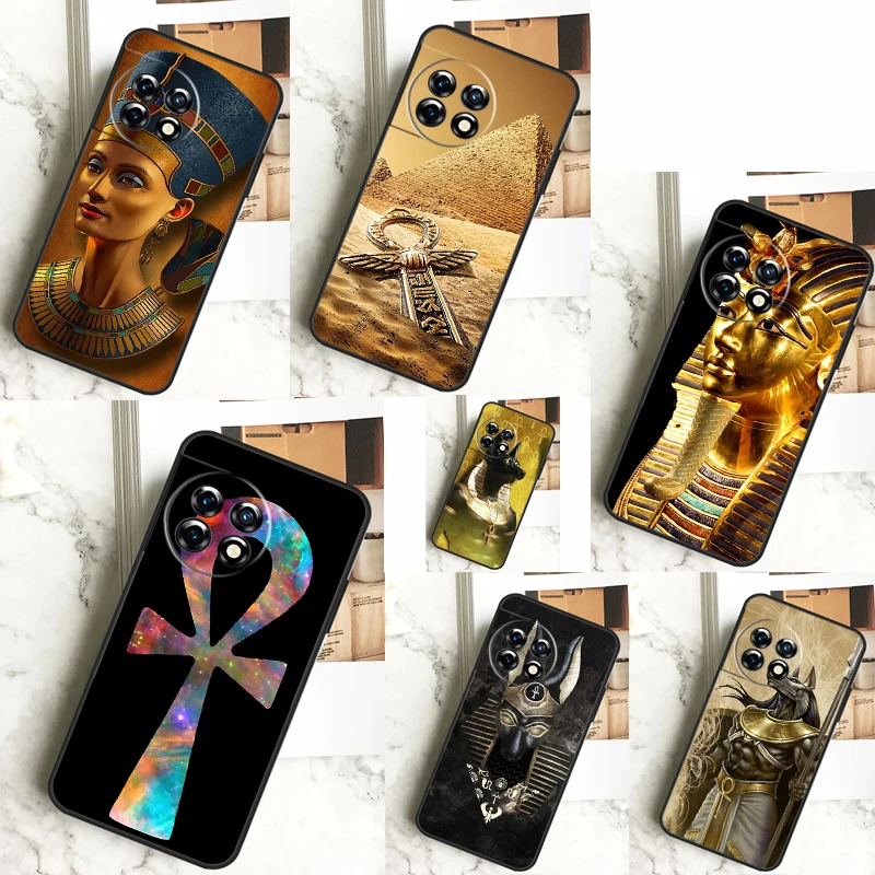 Egypt Nefertiti Anubis Ankh Case For OnePlus 12 12R 11 9 10 Pro 10R 9R 8T 10T Nord CE 2 3 Lite 2T CE4 N10 N20 N30 Cover