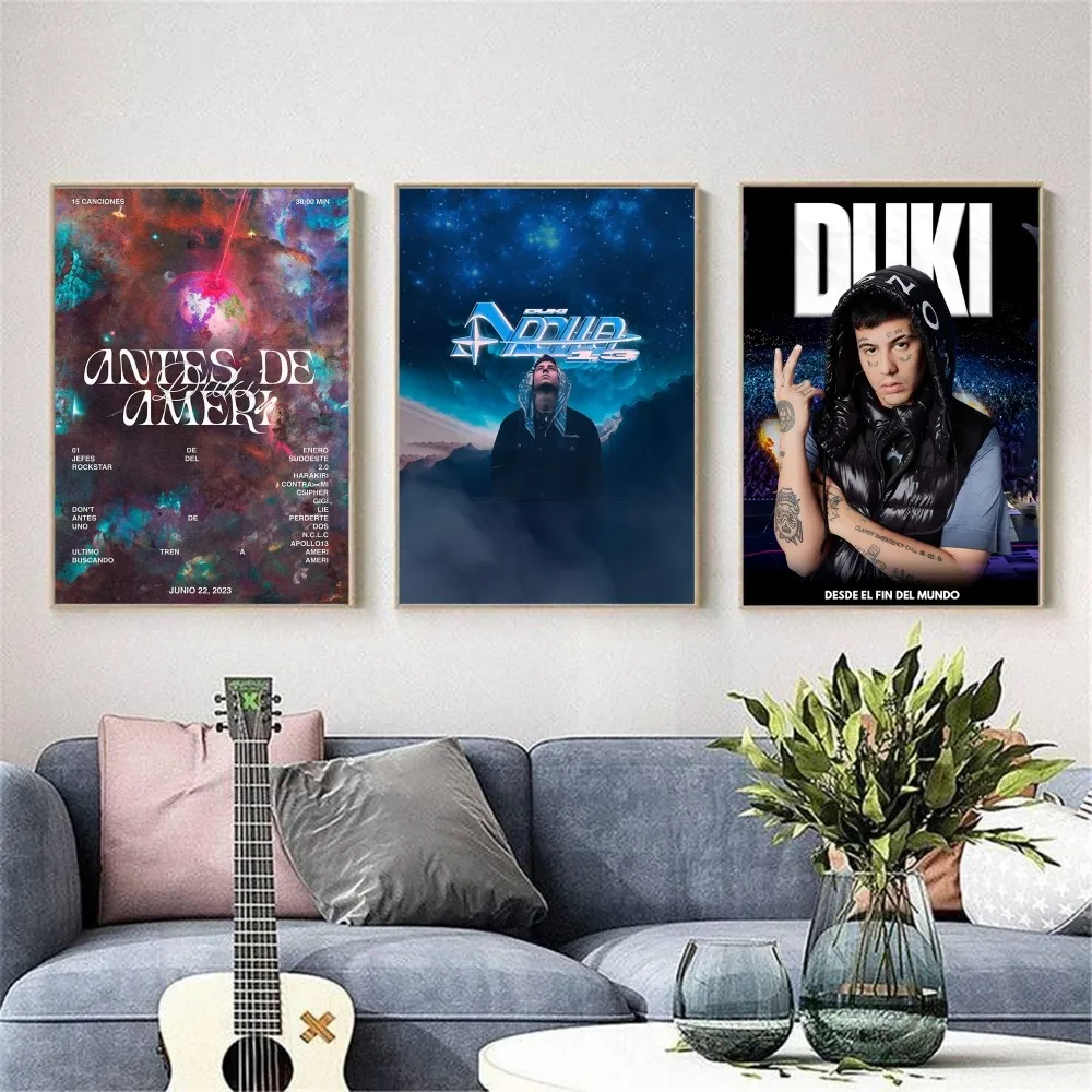 D-duki Rapper Movie Sticky Poster HD art sticky wall waterproof home living room bedroom bar aesthetic decoration