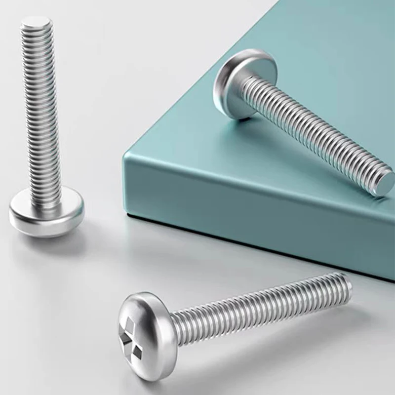 M1.0 M1.2 M1.4 M1.6 M2 M2.5 Cross Round Pan Head Machine Screws 304 SS Phillips Bolt Length 3/4/5/6/8/10/12/14-60mm