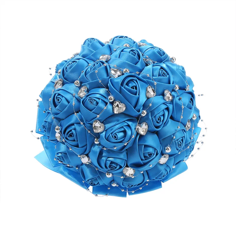 A handmade faux crystal rose bridal bouquet | Elegant sparkly wedding accessory - the perfect romantic celebration souvenir