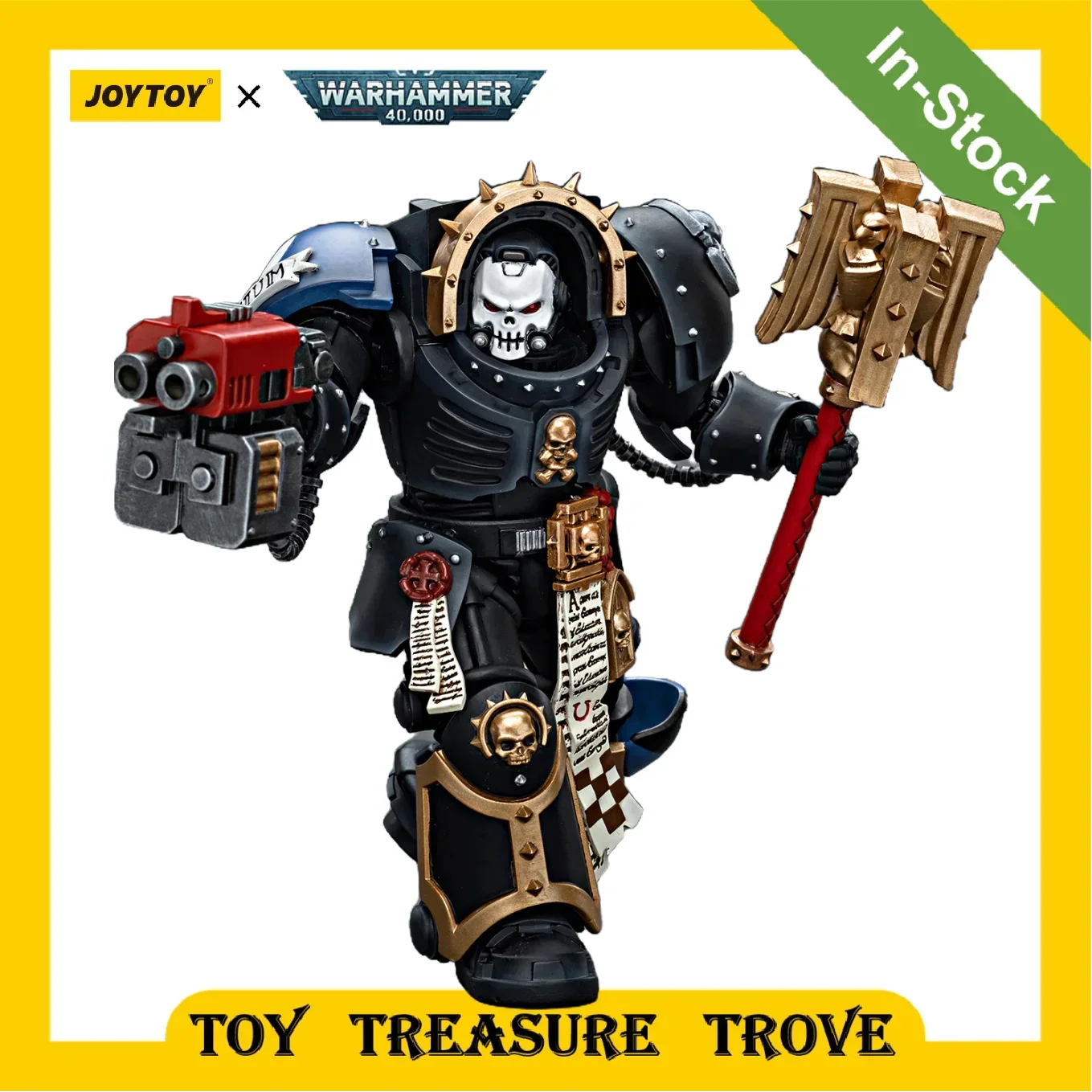 

[In-Stock] JOYTOY Action Figure 1/18 warhammer 40K Ultramarines Chaplain in Terminator Armour Military Model Toy Collection