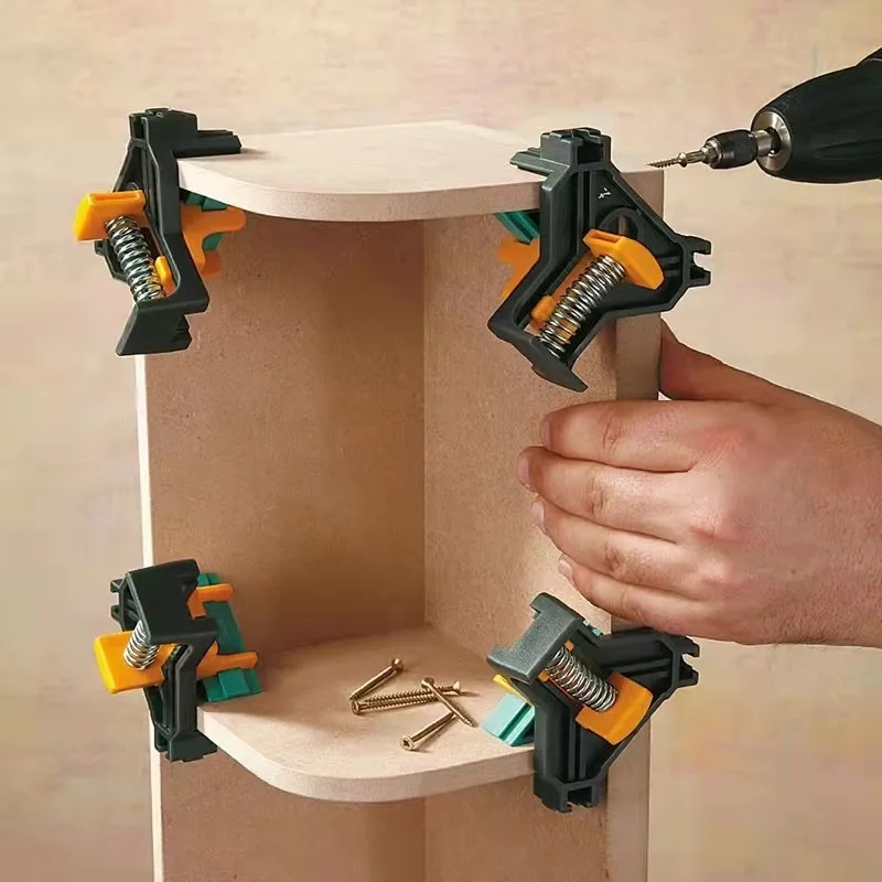 1-4PCS Woodworking Frame Clamp 90 Degrees Corner Clamp Wood Angle Clamps Picture Frame Corne Corner Holder Woodworking Hand Tool