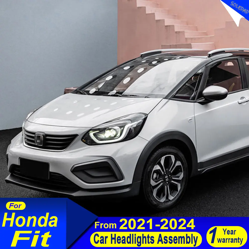 

Car Lights For Honda Fit 2021 2022 2023 2024 Headlight LED Projetor head Lamp Daytime Running Light Automotive Accessories