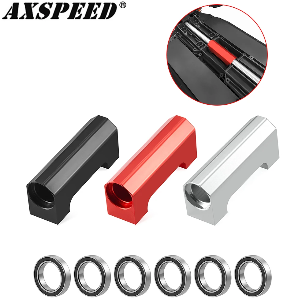 AXSPEED Aluminum Alloy Basher Block Drive Shaft Support and Bearings for 1/5 X-MAXX 6S & 8S Upgrade Parts