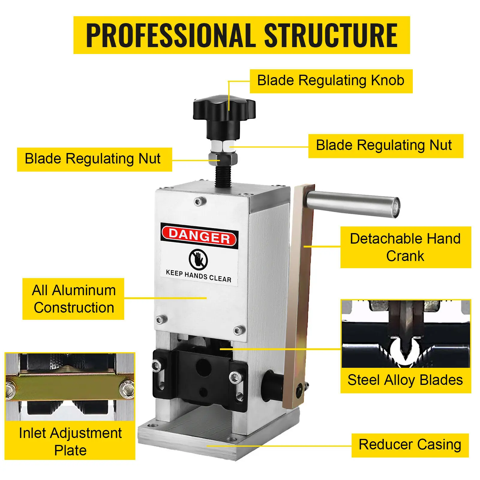 Imagem -05 - Máquina de Decapagem de Fios Ferramenta de Reciclagem de Sucata Cabo Manual Lâmina de Substituição de Fio Stripper Processamento de Linha de Cobre 1.525 mm Sd25