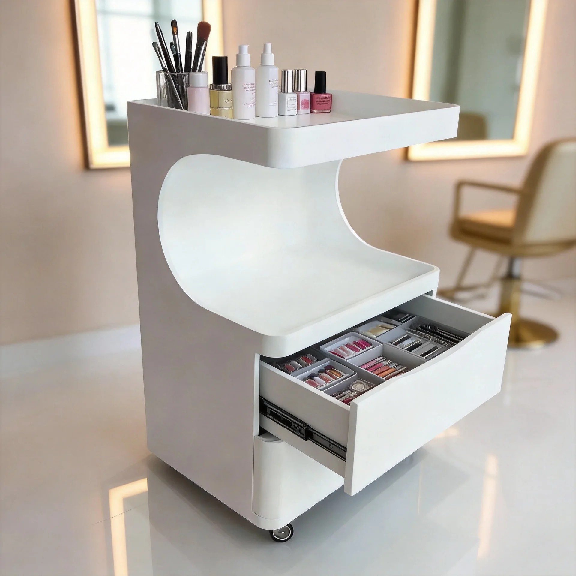 LTT beauty salon trolley mobile drawer rack beauty trolley