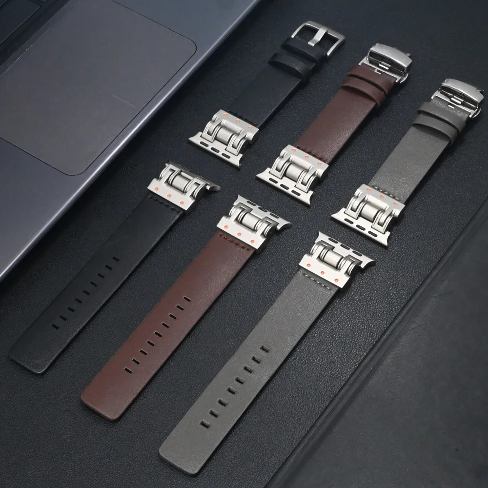 حزام من الجلد لساعة أبل الترا 1 2 49 مللي متر 10 46 مللي متر الرياضة حلقة سوار لسلسلة Iwatch 9 8 7 6 5 4 Se 45 مللي متر 44 مللي متر Correa