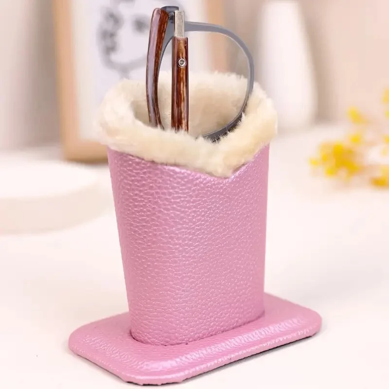 1pc New Fashionable Glasses Holder Minimalist Display Stand Pen Holder Makeup Brush Storage Bucket Glasses Case Office Desktop D