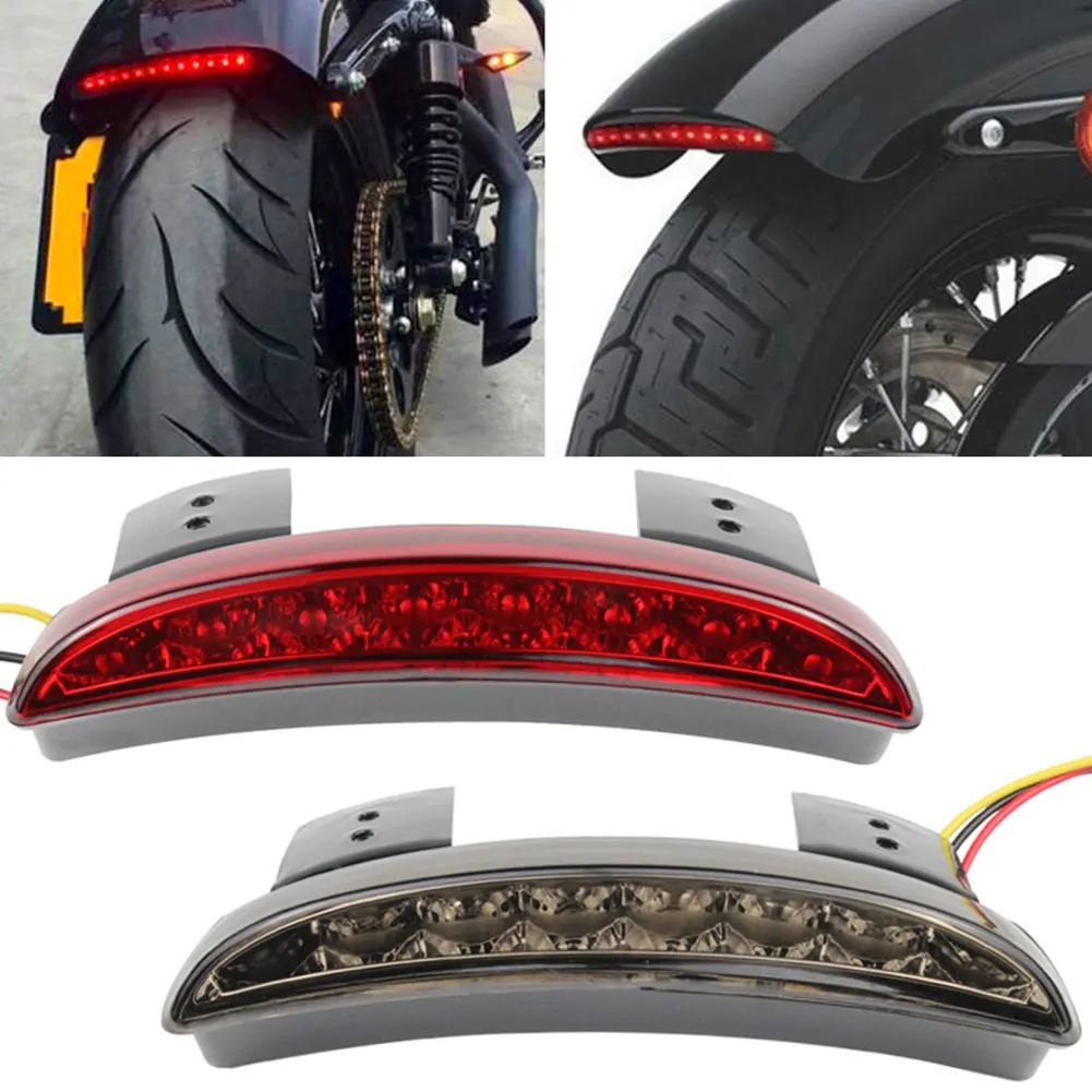 Motorcycle Motorbike Tail Light Rear Fender LED Break Stop Lamp case for Harley XL883L XL883N Iron XL1200n Chopped Free Shipping