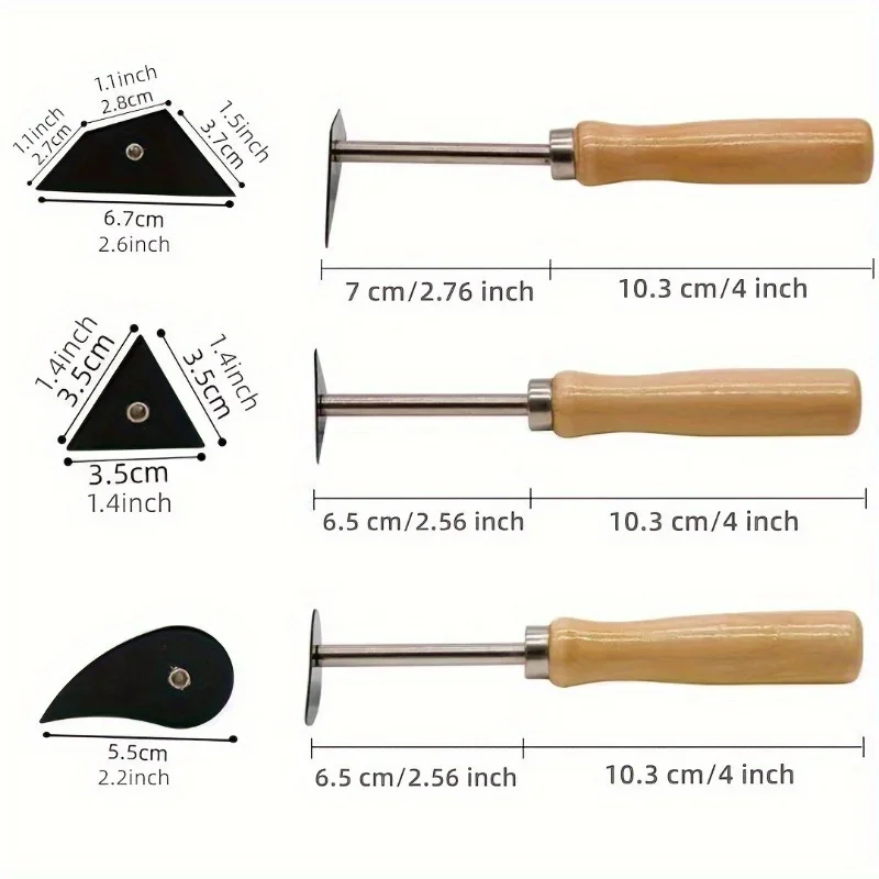 3pcs Clay Sculpting Tool Set with Round Wire Cutter - Pottery & Ceramic Craft Kit