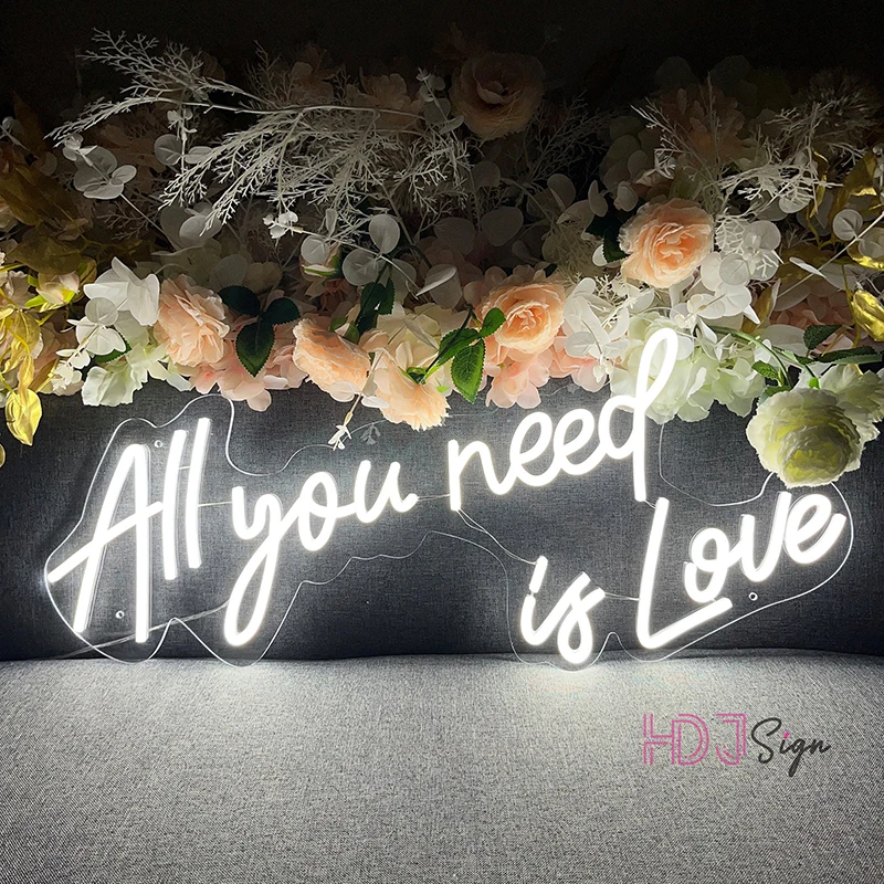 

All You Need Neon Sign USB Powered Light Signs Home Bedroom Wall Decor Neon Signs for Christmas Party Wedding Decor