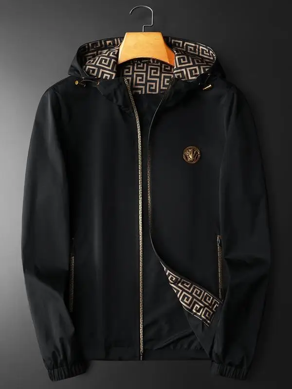 

Faionable Luxury Men's Slim Fit Hoodie Jaet Youth Simple Versatile Men's Outerwear Trendy Zipper Long Sve UV Protection