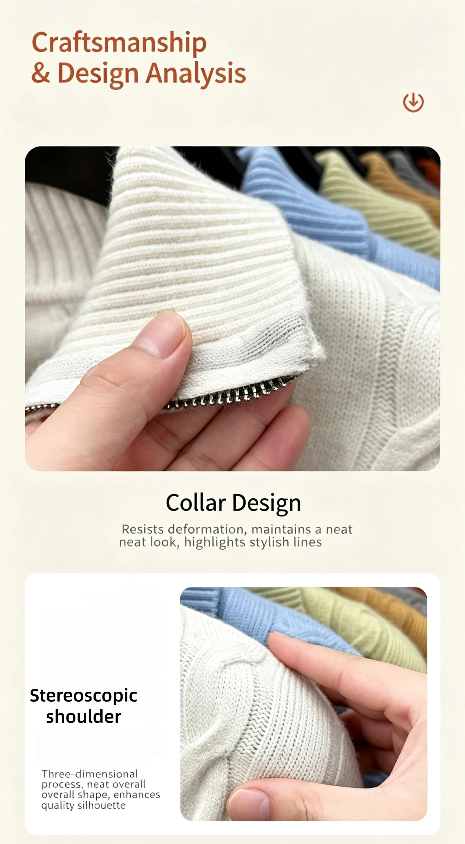 Herbst Winter Neuer Pullover Klassische Mode Jacquard Herren Retro Reißverschluss Stehkragen Luxus Paul Pony Stickerei Lässiger Strickpullover – Detail 4