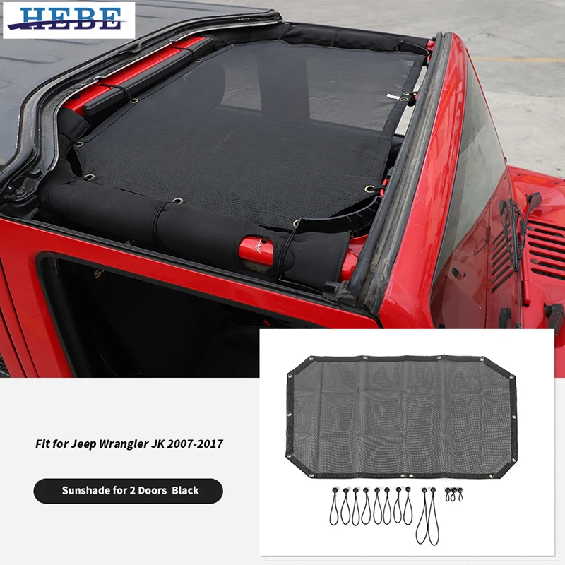 HEBE Front Door Heat Insulation Net For Jeep Wrangler JK 2007 2008 2009 2010 2011 2012 2013 2014 2015 2016 2017 Accessories