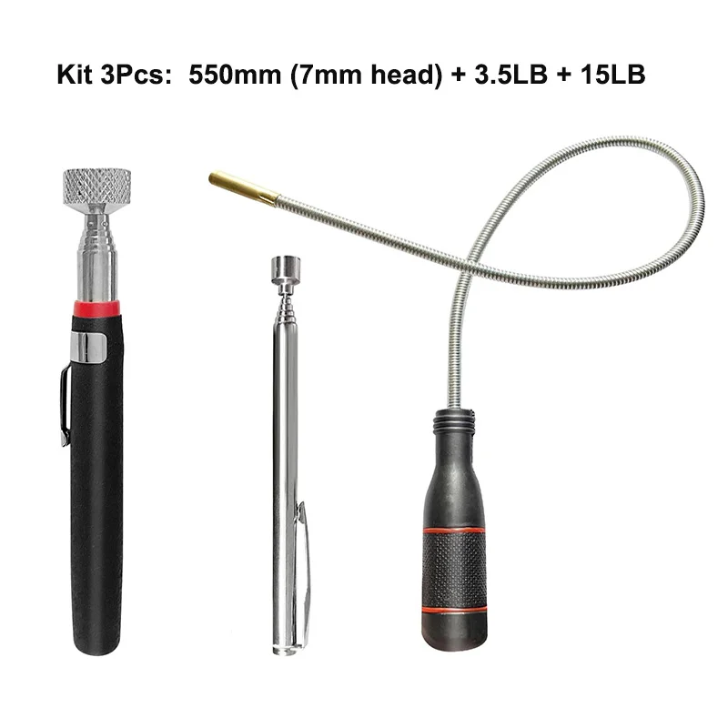 Teleskopisches Magnetisches Greifwerkzeug mit Klauenfänger Flexibler Ausziehbarer Magnetischer Greifer für Autoreparaturen 1-3 Stück Optional – Detail 14