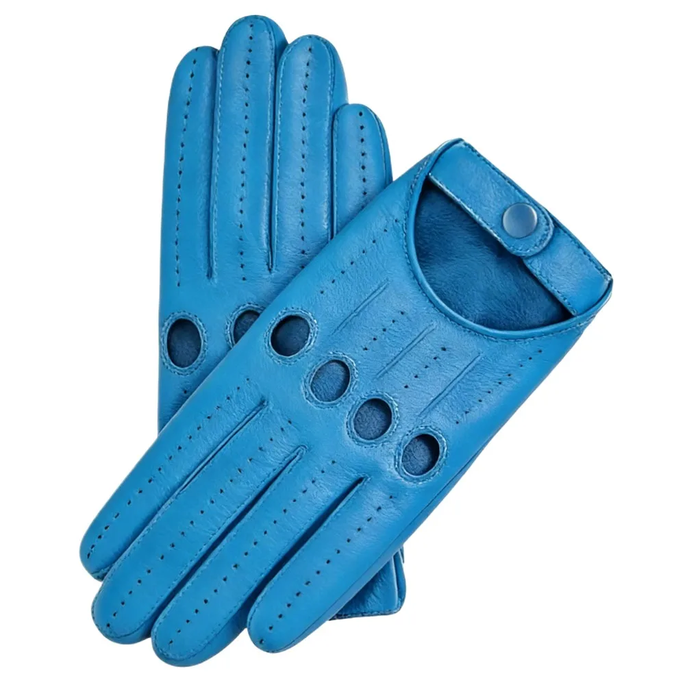 New Women Genuine Leather Sheepskin Gloves Breathable thin Outdoor Cycling Driving Motorcycle Gloves spring Summer