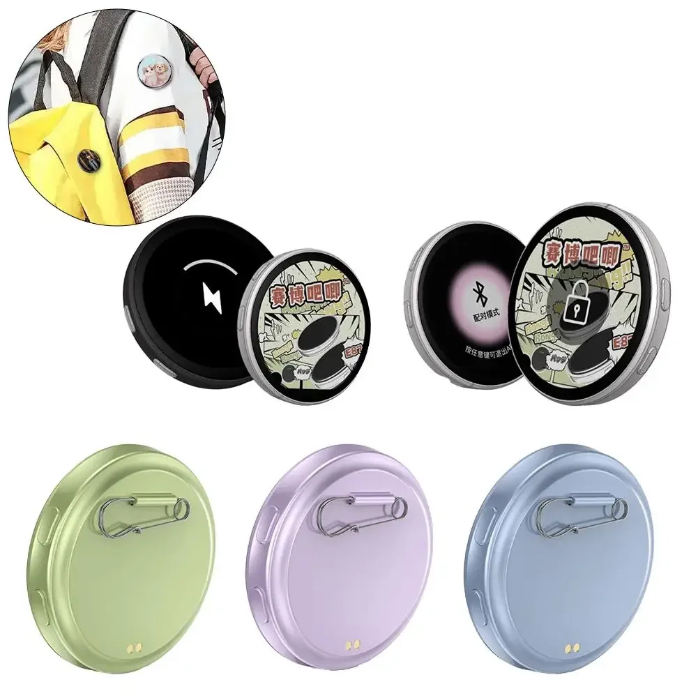 Anime E-Badge Display Pin Dynamic Electronic Smart Cyber Badge Merchandise Digital Display Dynamic Gift For Otaku Fans Friends