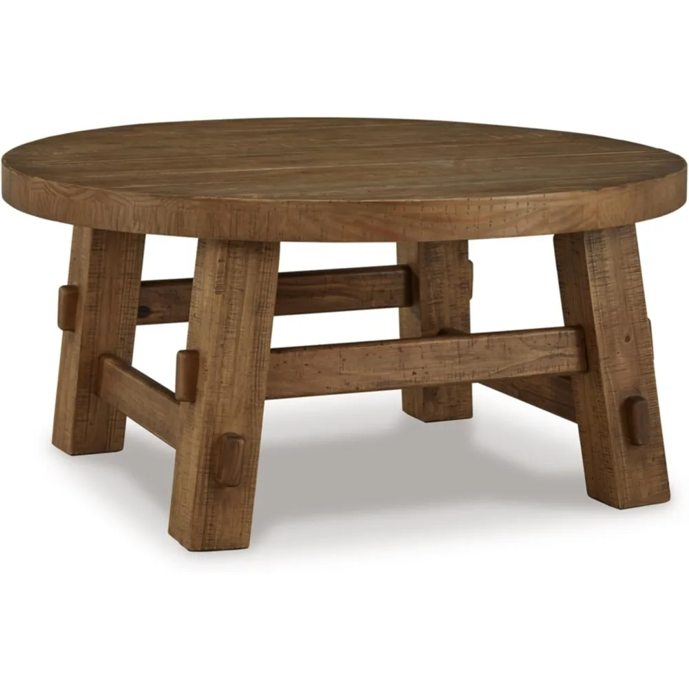 

Round Coffee Table, Warm Brown,Round Coffee Table