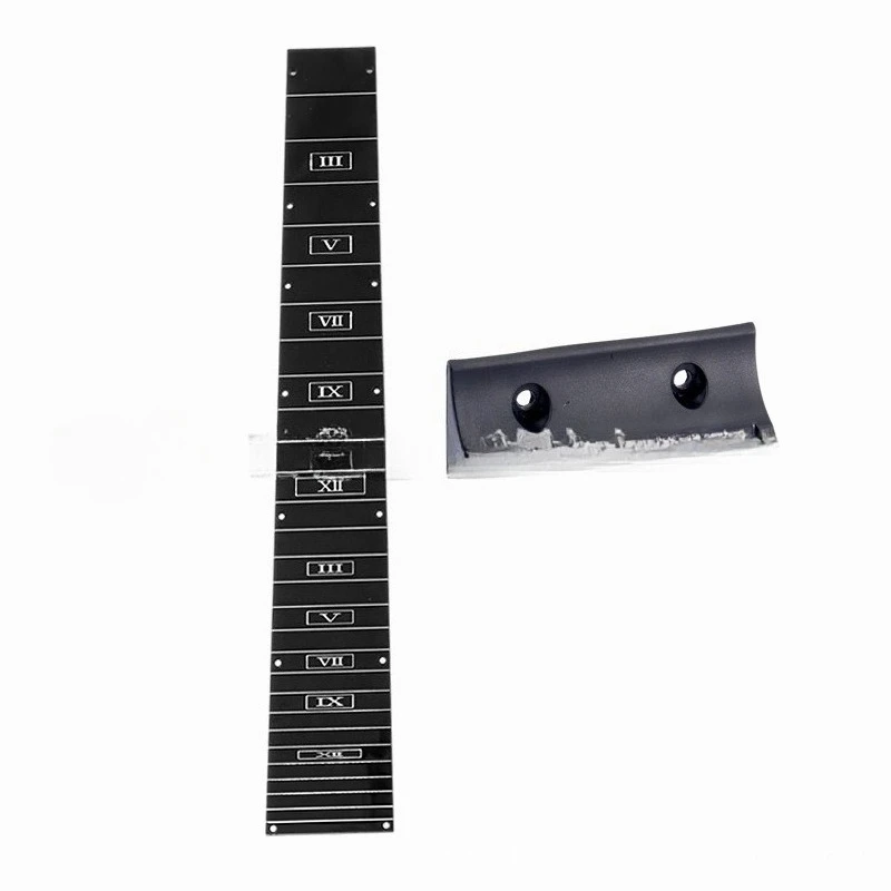 

DIY Build Lap Steel Guitar Fretboard Kit Black Finish Mark Fretboard & Nut Set for Slide Steel Guitar Replacement Accessories