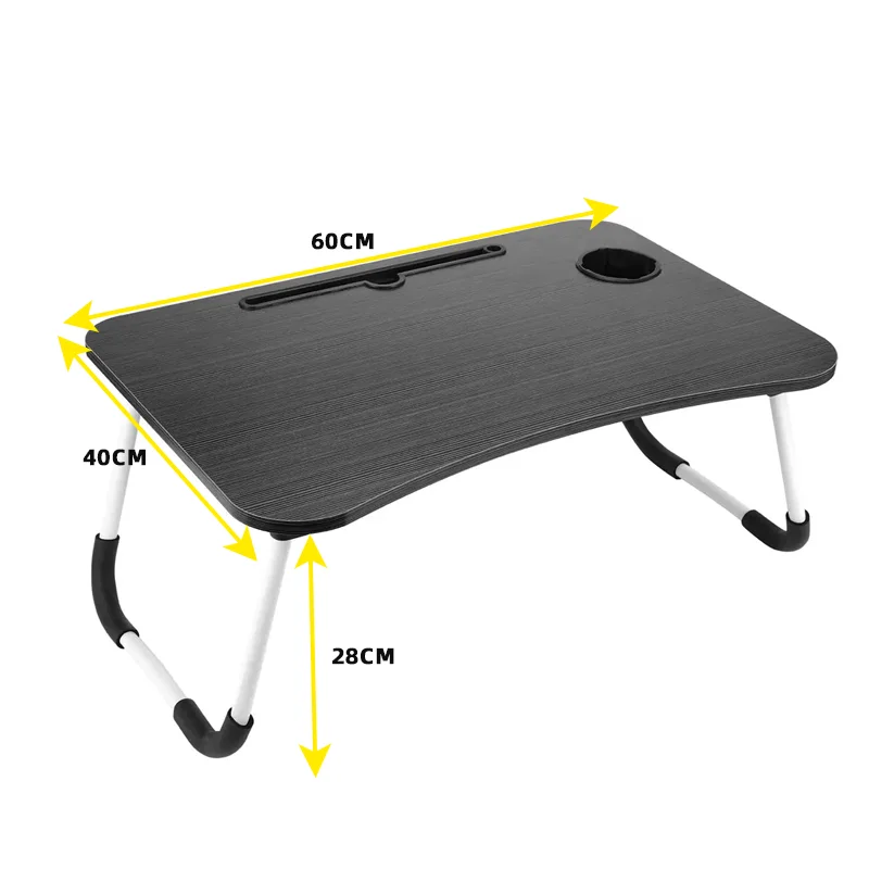 ARISE SHOP folding table for computer 60X40X28cm, folding table for laptop, standing desk, breakfast serving bed tray, sofa and floor laptop holder