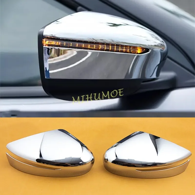 Chrome Car Door Rearview Side Mirror Cover Cap For Nissan Kicks 2018 2019 2020 2021 2022 2023 2024 Auto Parts Styling