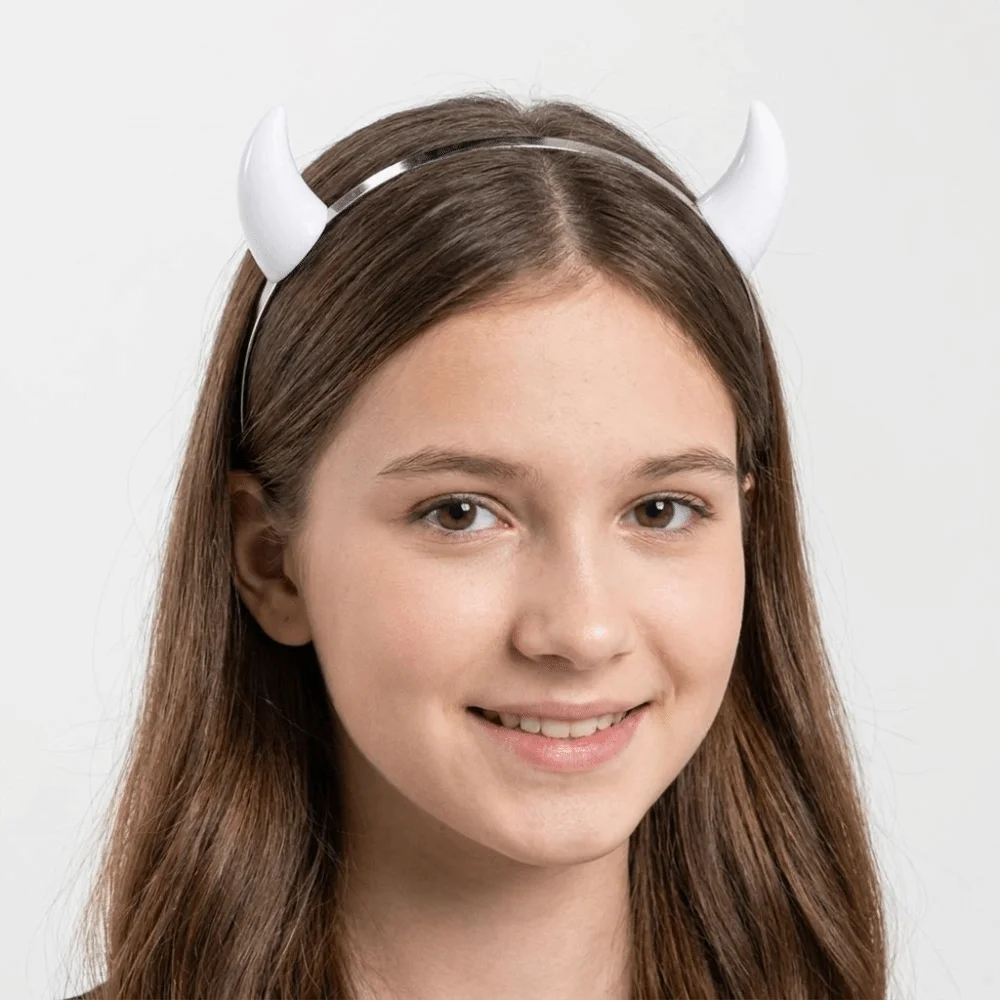 Animal Devil Horn Hairband Resin Glossy Ox Horn Hair Clips Lightweight Alligator-clip Anime Headband Cosplayers