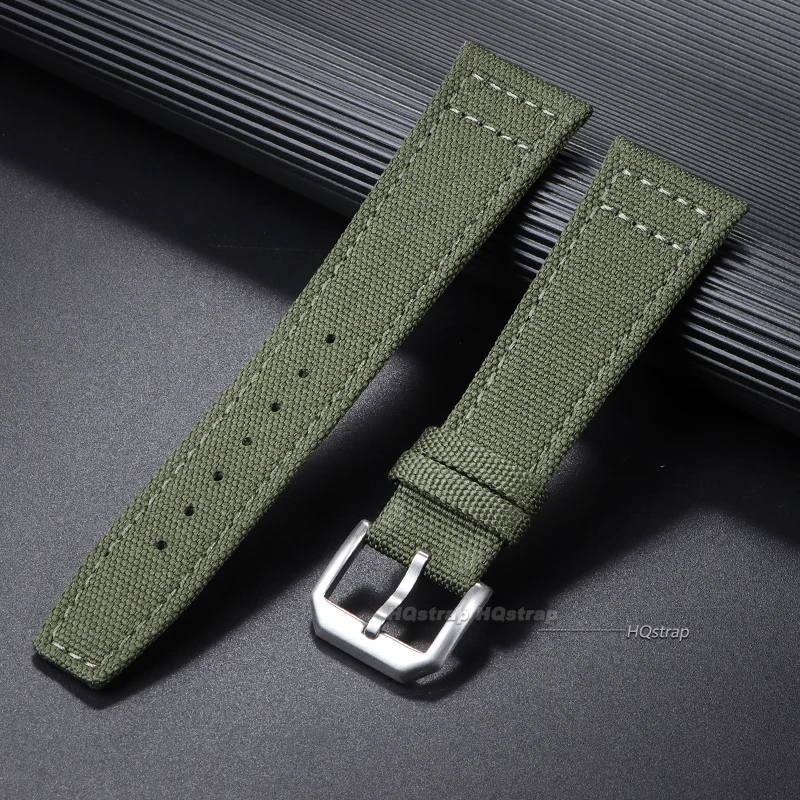 Nylon Canvas Uhrenarmband für IWC Pilot 20mm 21mm 22mm Armband Wasserdicht Sport Uhrenarmband Rindsleder Handgelenk Gürtel Männer Frauen Armband