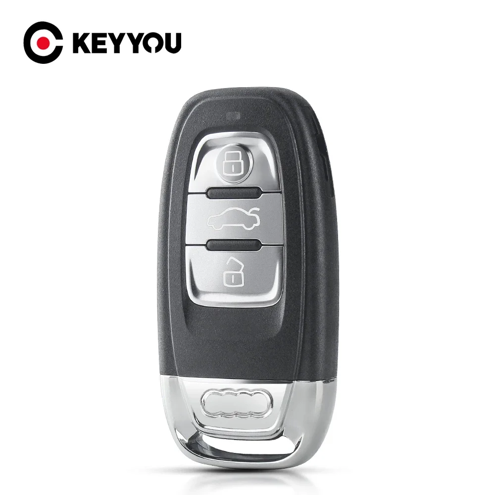 

KEYYOU 10 шт. для Audi A4L Q5 S4 A5 S5 A6 Q8 A4 A7 A8 A3 RS4 RS5 3 кнопки дистанционный Автомобильный ключ оболочка для смартфона разрезанный HU66 лезвие