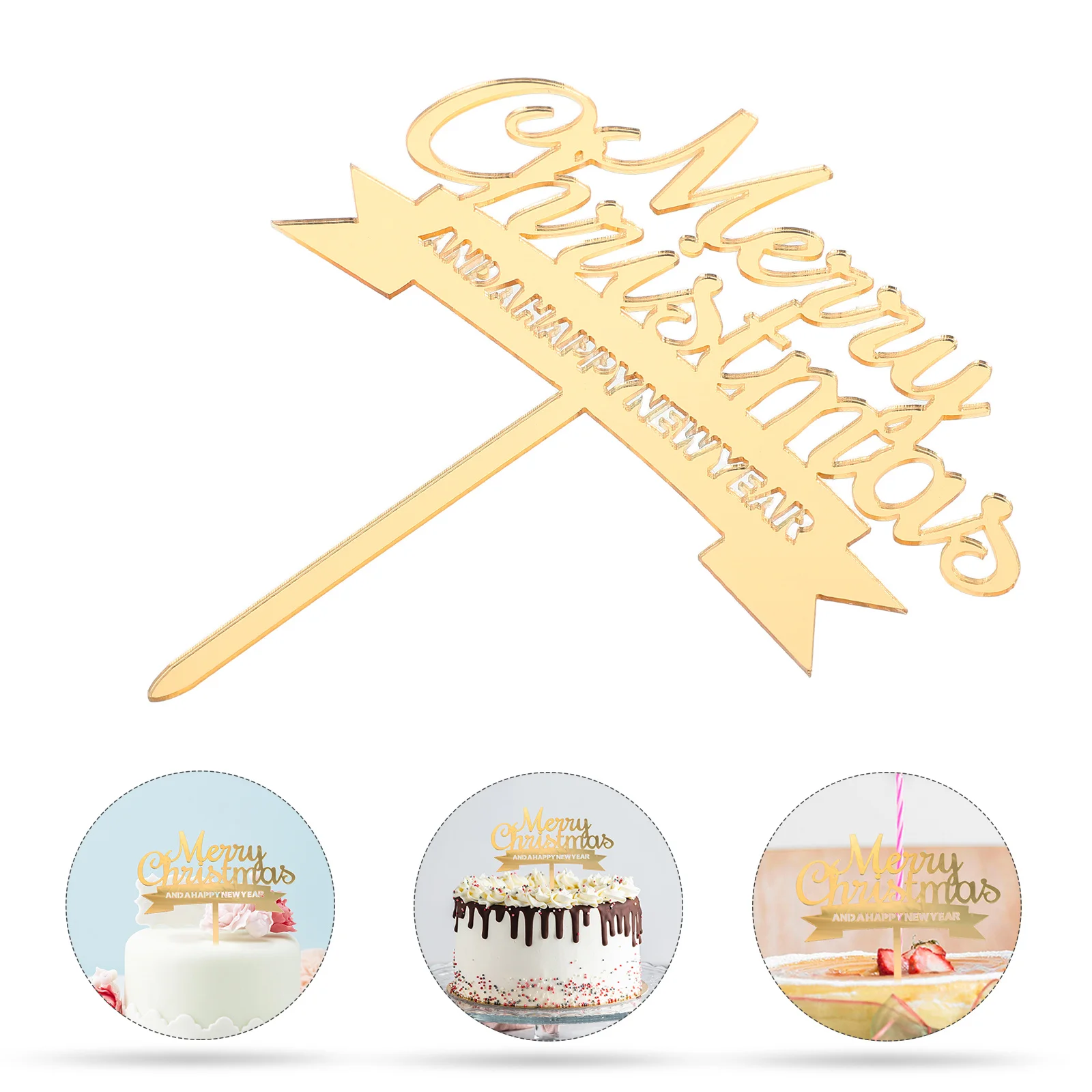 

15Pcs Acrylic Merry Christmas Cake Toppers Festive Holiday Dessert Table Decoration Xmas Party Accessories Festive Cake Topper,