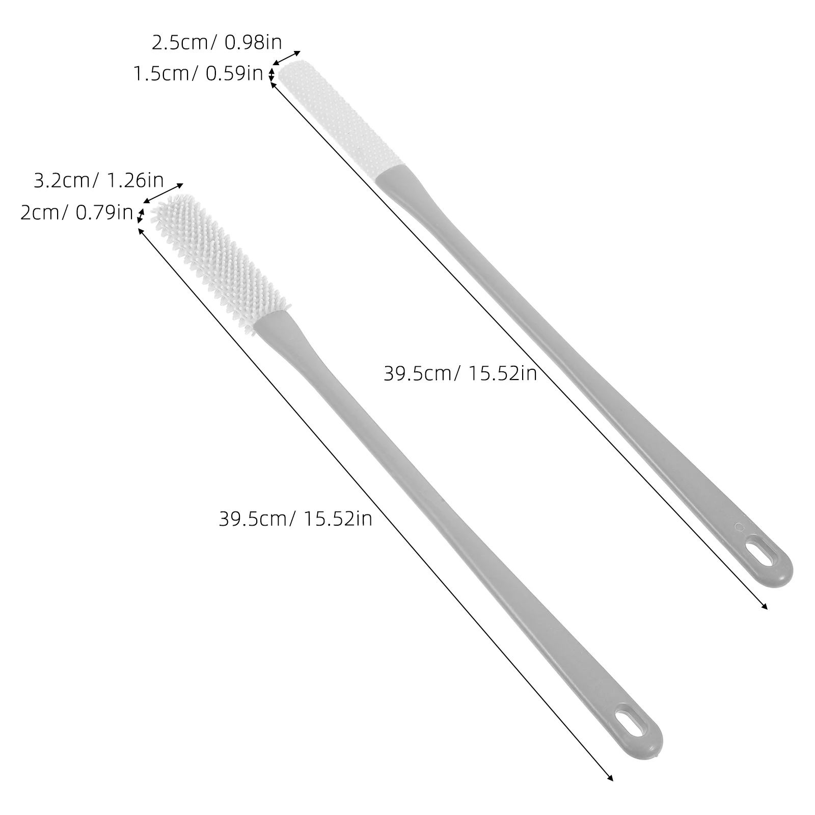 2 قطعة مقبض طويل منظف القدمين لينة سيليكون تو الأنظف إزالة الجلد الميت العناية بالقدم دش أداة المسنين النساء الحوامل