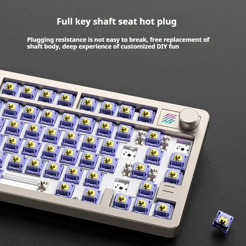 Imagem -06 - Furycube F75 Teclado Mecânico sem Fio Tri-mode Alumínio Tuotuo Pvdal66f75 Liga Shell Junta Estrutura Teclado para Jogos