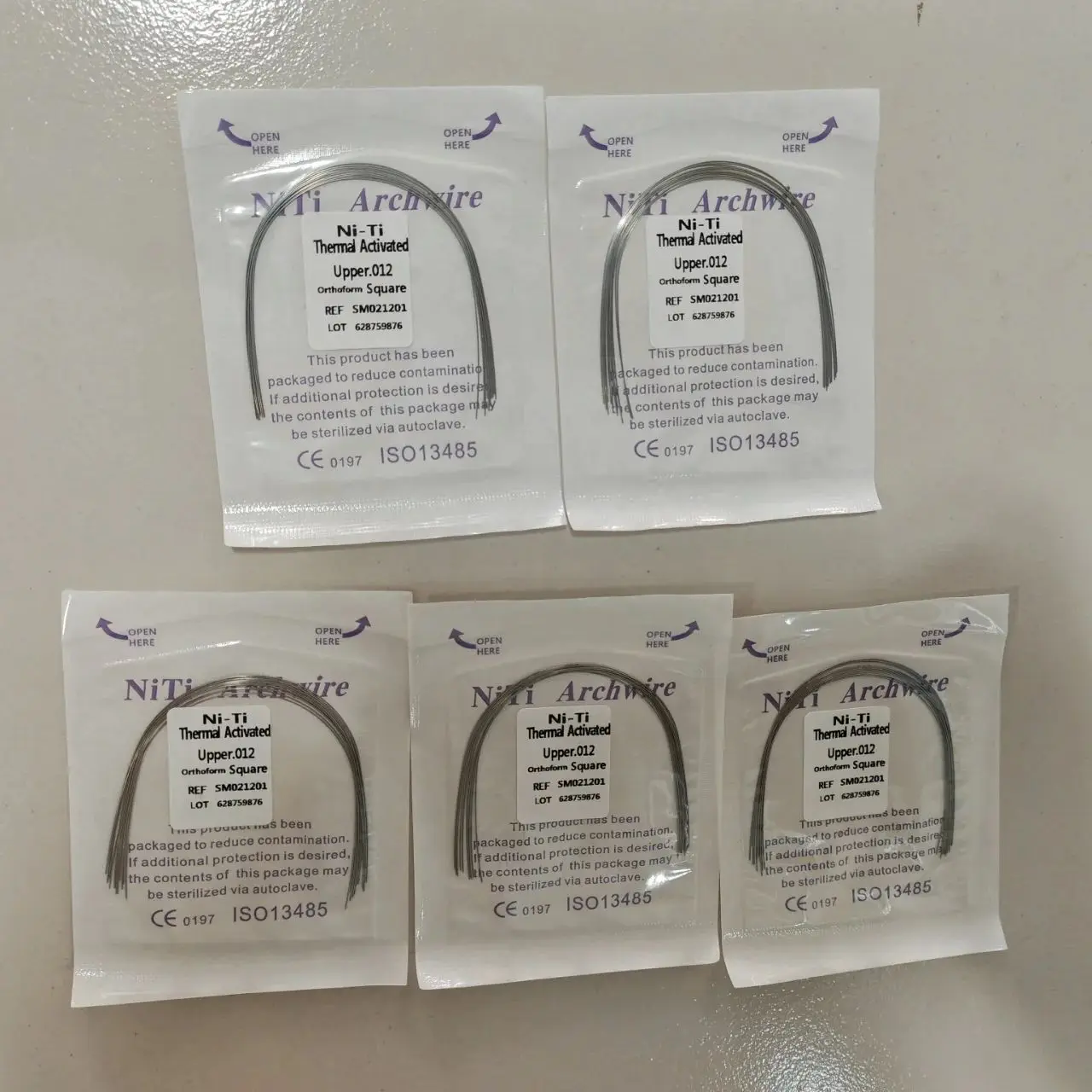 

1 упаковка, 10 шт., стоматологическая ортодонтическая термоактивированная дуга, квадратная круглая/прямоугольная дуга Niti