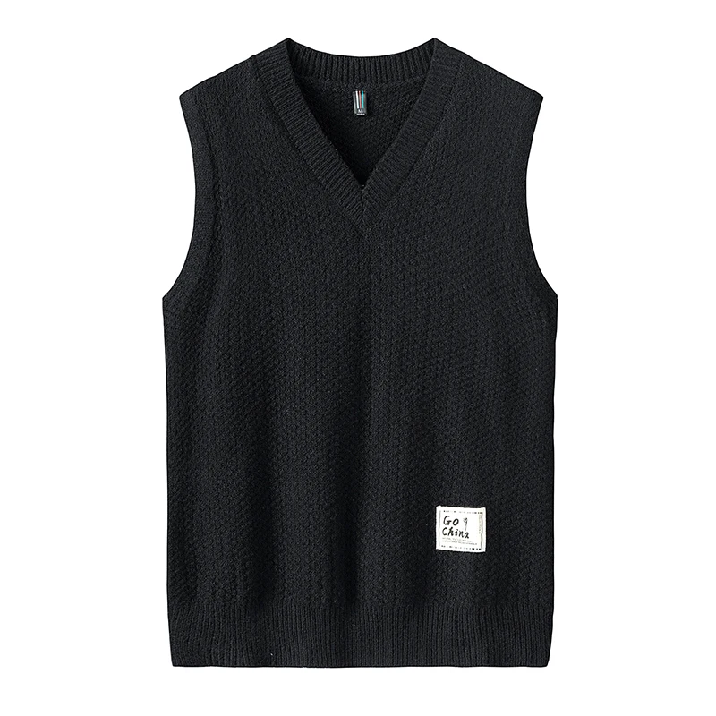 Plain Slim Pullover Sweatshirts Jacket Knitwear Waistcoat Casual New Tops Men Women Knitted Sweater V-Neck Loose Sleeveless Vest